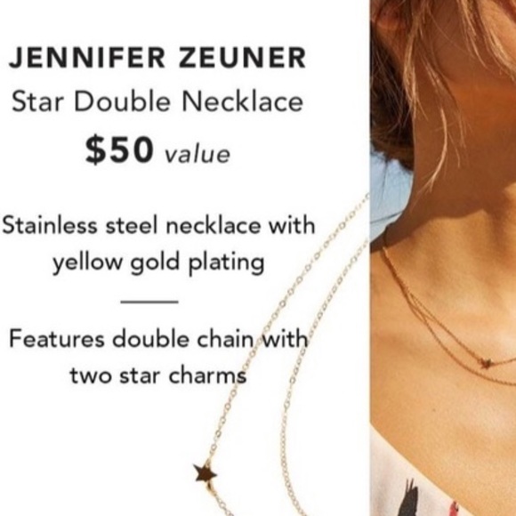 NWT 🤩 JENNIFER ZEUNER STAR NECKLACE - Picture 5 of 6